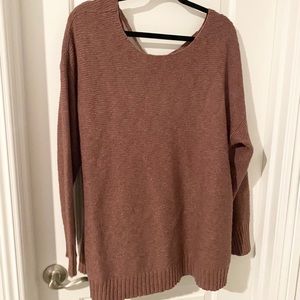 Oversized criss cross sweater